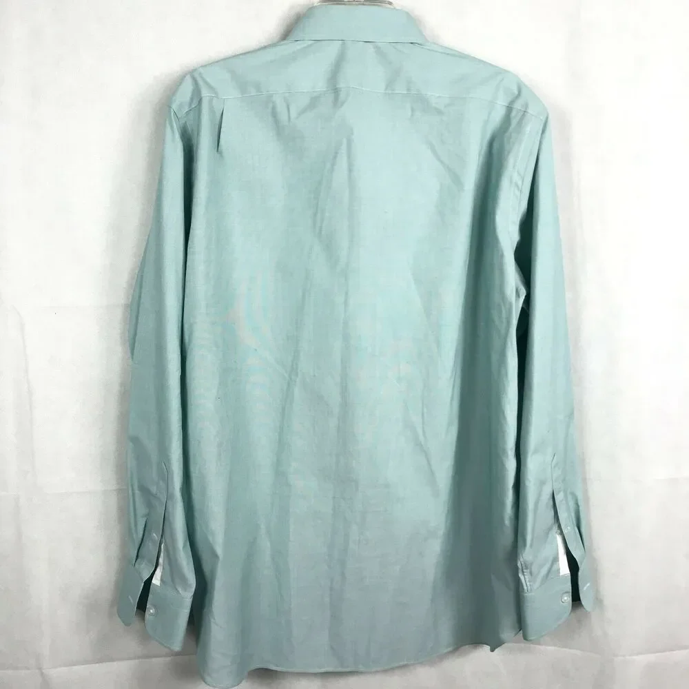 J. Crew Shirt Mens Sz 17 35 Blue Cotton Ludlow Slim Fit Button‎ Up Dress